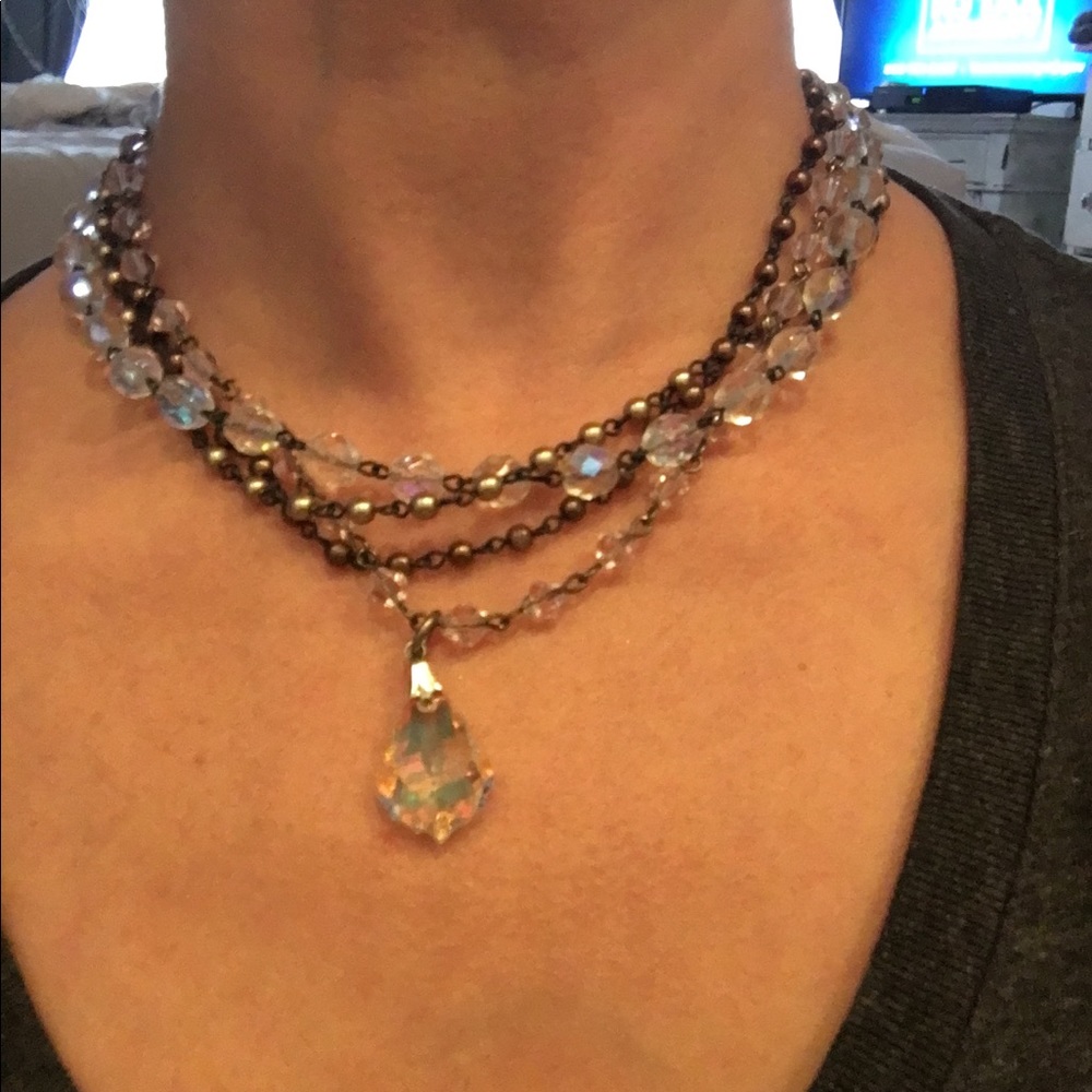 Crystal beaded necklace